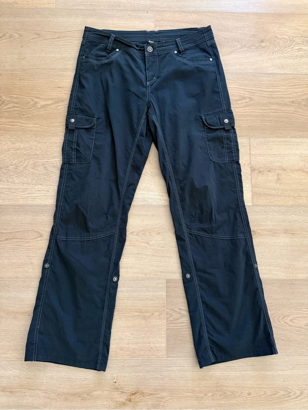 KÜHL Splash Roll Up Hiking Pants Black Women’s Size 12 Cargo Outdoor